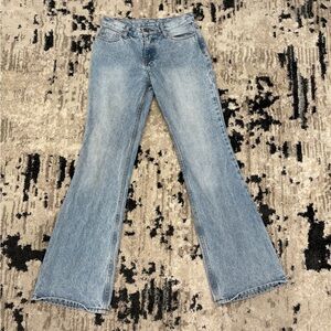 Light Wash Flare Jeans for Women